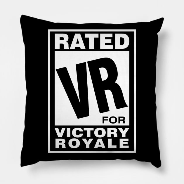 Rated VR for Victory Royale Pillow by DavesTees