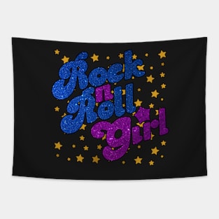 Vintage Rock N Roll Girl Purple Darla Tapestry