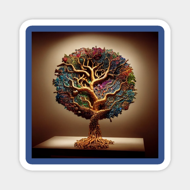 Yggdrasil World Tree of Life Magnet by Grassroots Green