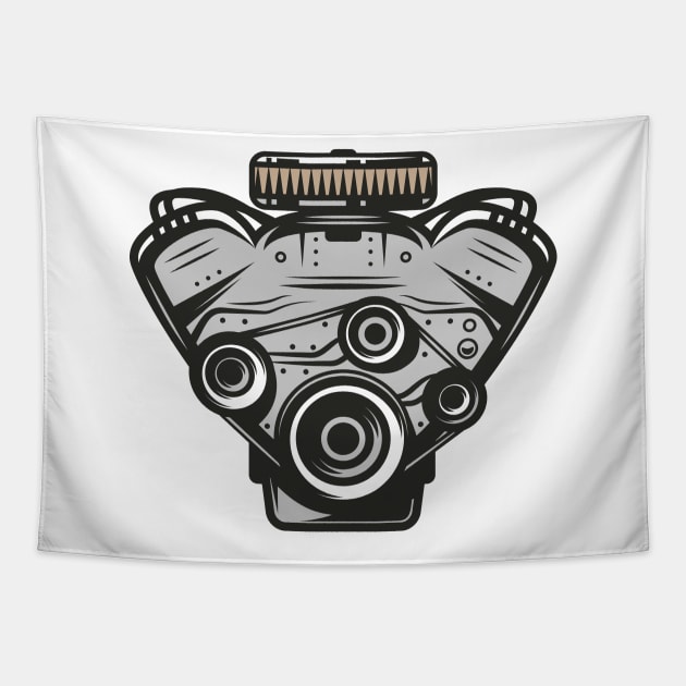 Vintage Engine Tapestry by wearapex