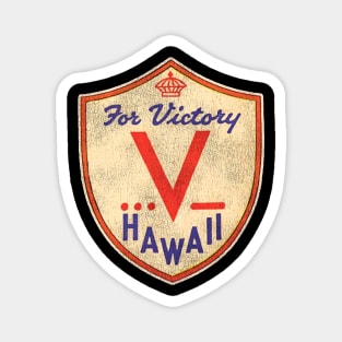 V for Victory WWII Hawaii Vintage Travel Souvenir Magnet