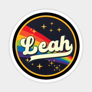 Leah // Rainbow In Space Vintage Style Magnet