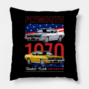 1970 Hemi Cuda Car Pillow