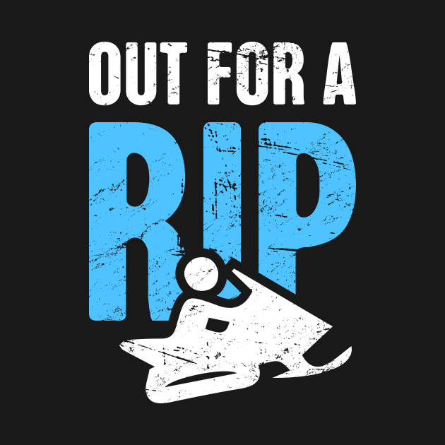 Out For A Rip - Funny Snowmobile Design by MeatMan
