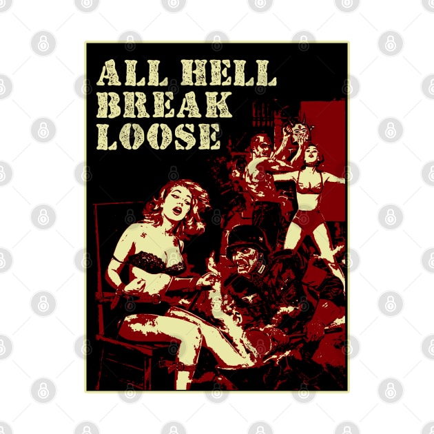 All Hell Break Loose - Vintage illustration by Vortexspace