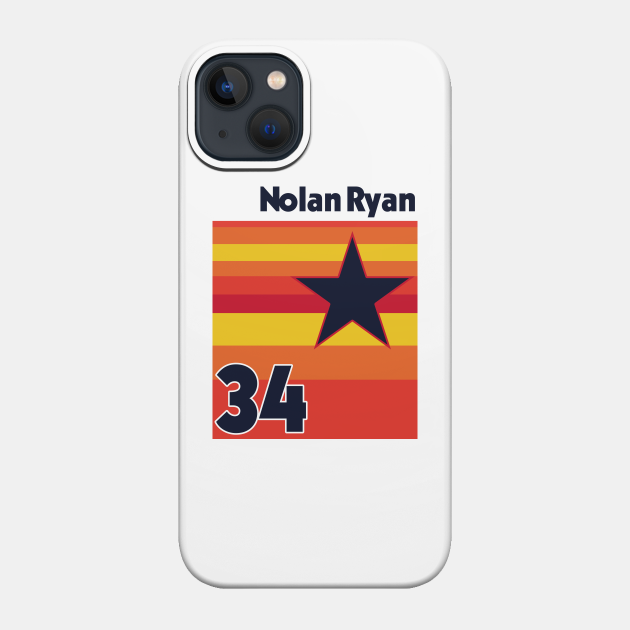 Retro Nolan Ryan Uniform Tribute - Baseball Lover - Phone Case