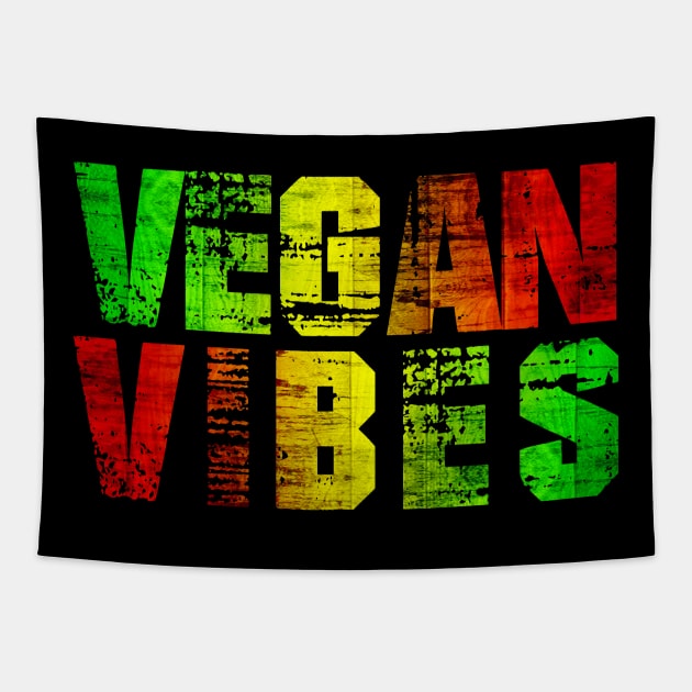 Irie Vegan Vibes Tapestry by KindWanderer