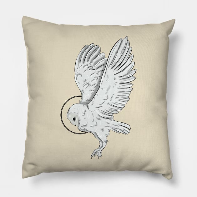 Snowy Owl Pillow by Gekko and the Samurai 