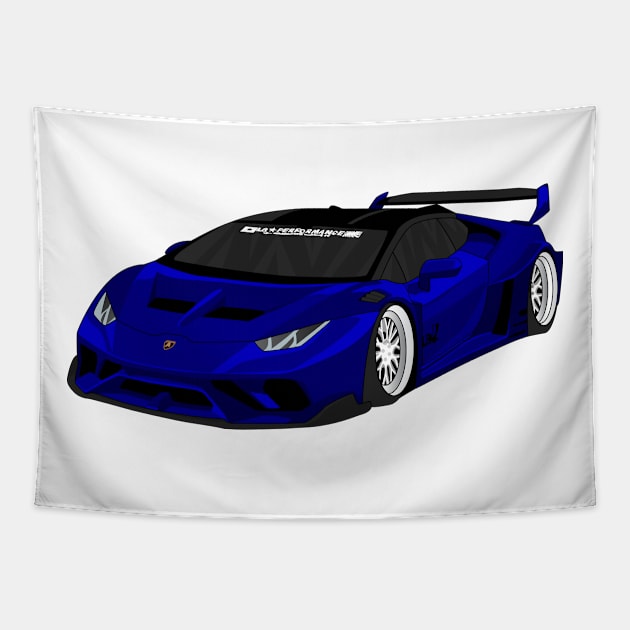 lamborghini huracan NAVY Tapestry by VENZ0LIC