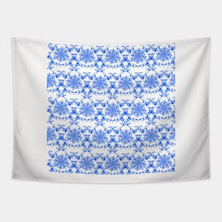 Blue Floral Neck Gator Cornflower Blue Floral Blue Tapestry