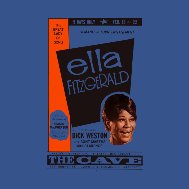 Disover ella at the cave - Ella Fitzgerald - T-Shirt