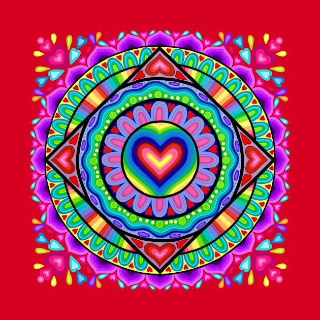 Valentine Heart Mandala by SoozieWray