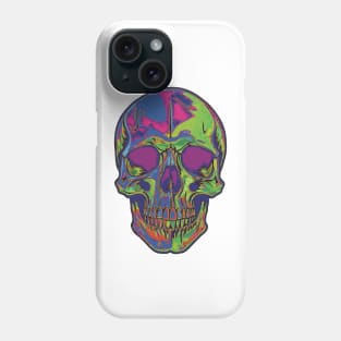 Oil Slick Skull Phone Case