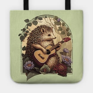 Cottagecore Aesthetic Hedgehog Acoustic Guitar Tote