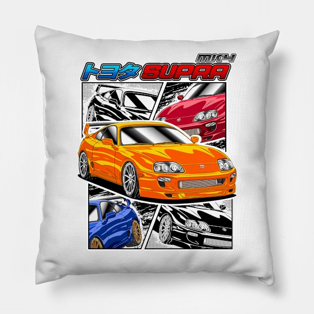 JDM Supra MK4 Pillow by Guyvit