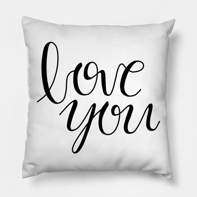 Love You Pillow by murialbezanson