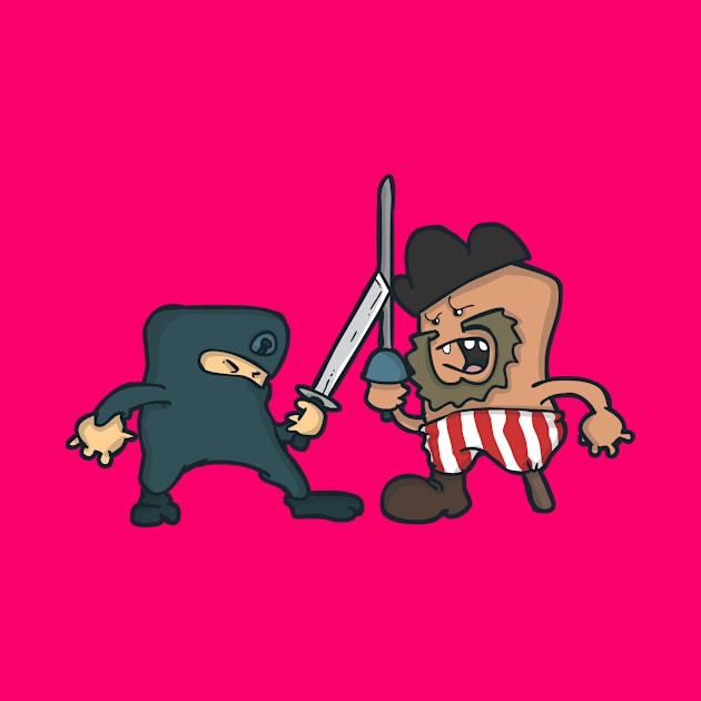 Pirate vs Ninja by HaddyTheCreator