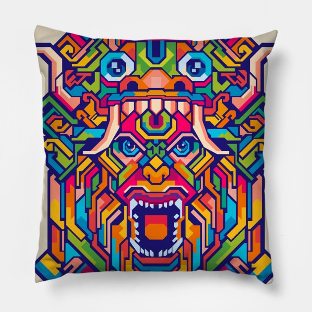 BARONG POP ART ILLUSTRATION Pillow by mrcatguys