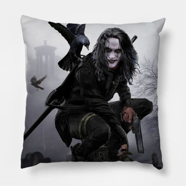 The Crow Pillow by uncannyknack