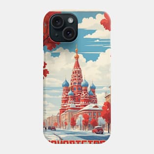 Novosibirsk Russia Vintage Tourism Poster Phone Case