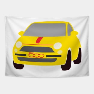 Yellow Fiat 500 Tapestry