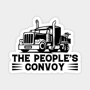 The Peoples Convoy Freedom Convoy 2022 American US Trucker Support Truckers Magnet