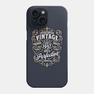 1957 66th birthday gifts, ,limited edition, limited edition vintage, aged to perfection Phone Case