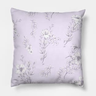 Flowers on pastel purple Pillow