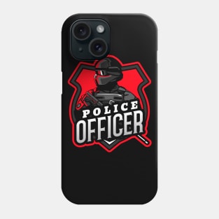 Police officer logo t shirt.Police officer t shirt gift. Phone Case