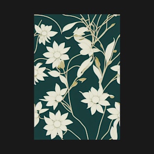 Beautiful Stylized White Flowers, for all those who love nature #213 T-Shirt