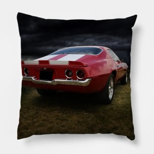 chevrolet camaro ss, red camaro - 1970 Pillow