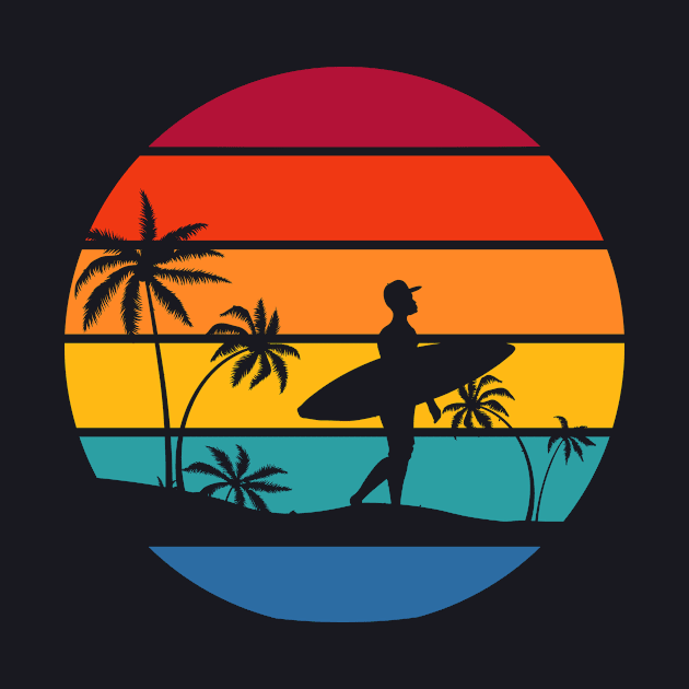 California Surfing retro Surfer by Foxxy Merch