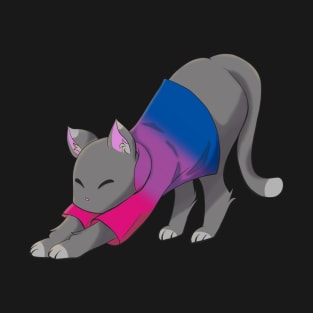 Bisexual cat stretching T-Shirt