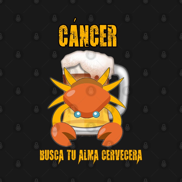 Fun design for lovers of beer and good liquor. Cancer sign by Cervezas del Zodiaco