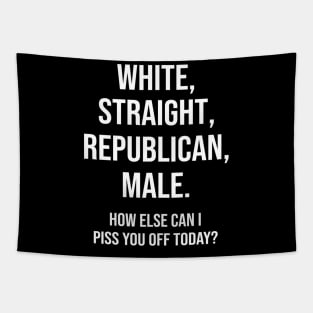 Republican White Straight Republican Sarcasm Tapestry