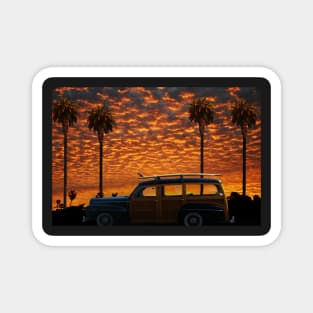 Ford Woody Wagon with California Sunset Magnet