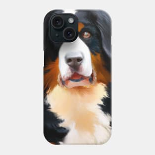 Cute Bernese Mountain Dog Drawing Phone Case