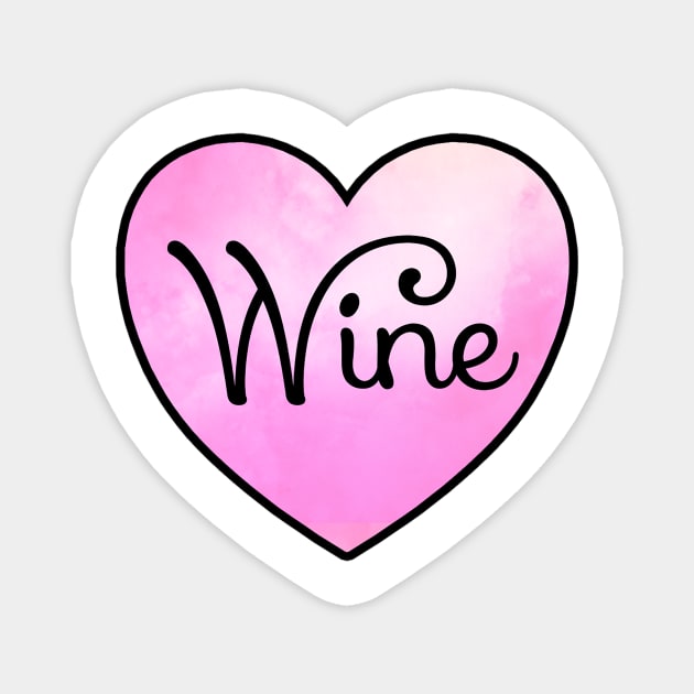 Wine Heart Magnet by lolosenese