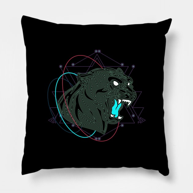 Angry Panther Pillow by sukethijau