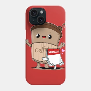 MONDAY NEED COFFEE Phone Case