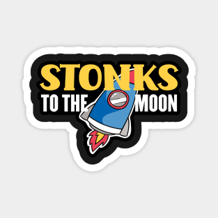 Stonks To The Moon Funny Day Trader Stock Trading Gift Magnet