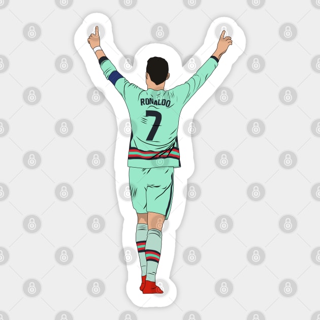 Cristiano Ronaldo Celebration Sticker Sticker for Sale by Football Tee