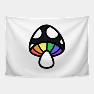 Rainbow Mushroom Discrete Pride Flag Tapestry