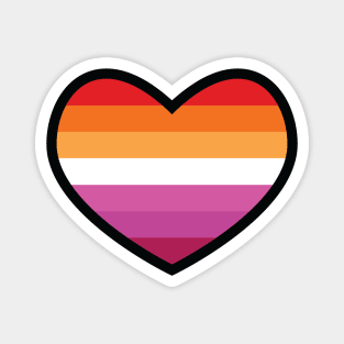 Lesbian Flag Heart Magnet