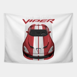 Viper SRT-metallic red and white Tapestry