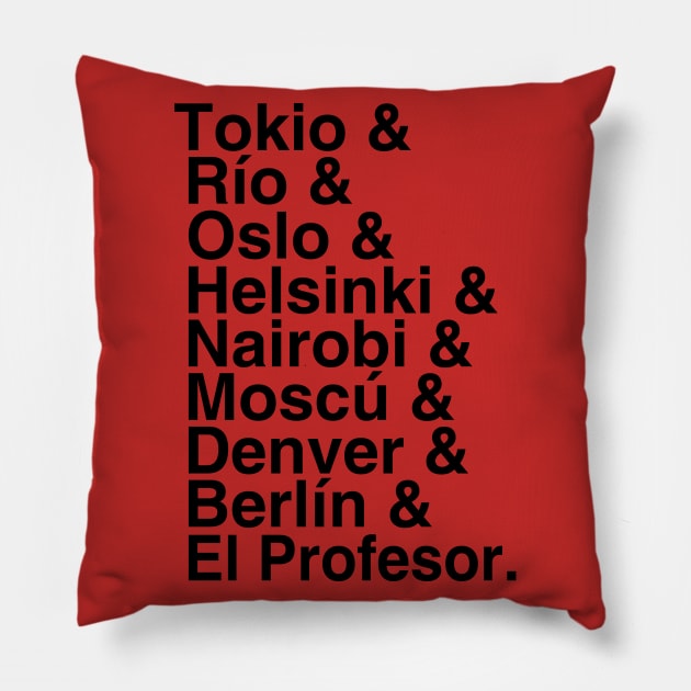 Helvetica red papel Pillow by Pescapin