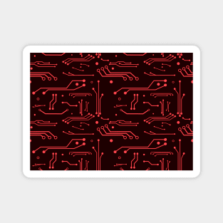 Red Circuits Magnet