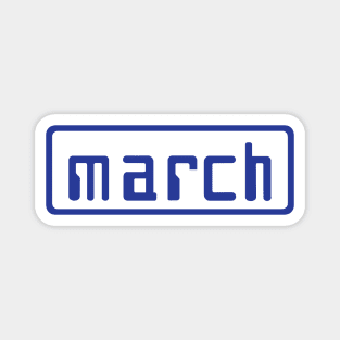 March Racing Cars retro F1 logo - blue Magnet