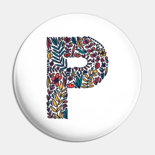 Tropical Letter P Pin