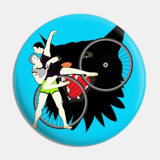 Dance Couple and Black Cat Pin